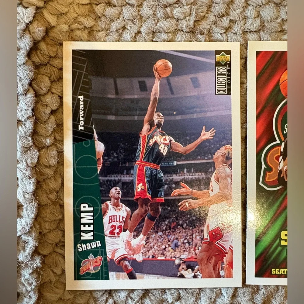 6 Seattle Supersonics Trading Cards-Rare cards Gary Payton and Shawn Kemp - Picture 2 of 14
